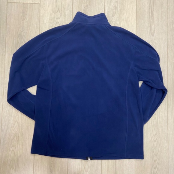 LL Bean Full Zip Fleece Jacket Mens Tall Large Lightweight Pockets Blue - Picture 9 of 9